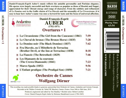 Orchestre de Cannes, Wolfgang Dörner - Auber: Overtures, Vol. 1 (2016) [Hi-Res]