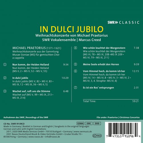 SWR Vokalensemble, Marcus Creed - In dulci jubilo (2021) [Hi-Res]
