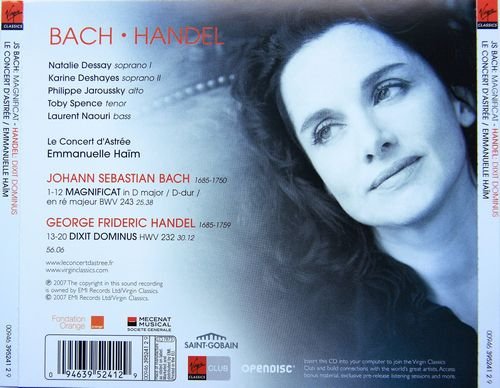 Emmanuelle Haïm, Le Concert d'Astrée - Handel: Dixit Dominus / Bach: Magnificat (2007) CD-Rip