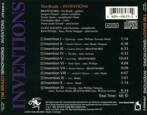 Tim Brady / Bradyworks - Inventions (1991)