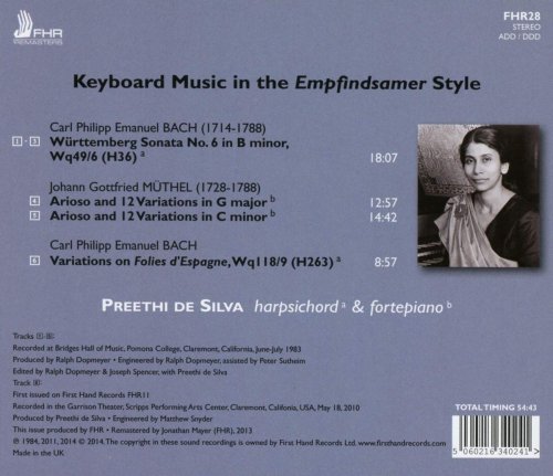 Preethi de Silva - Keyboard Music in the Empfindsamer Style (2014)