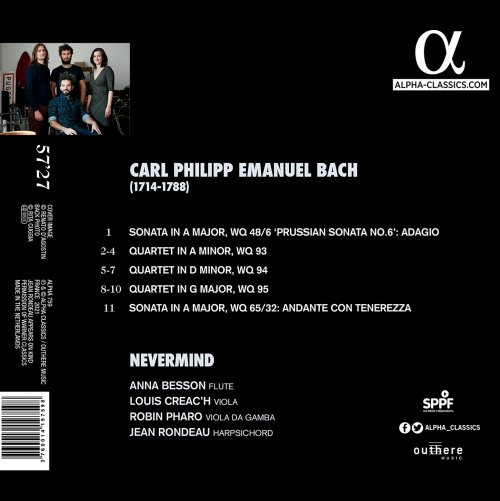 Nevermind, Anna Besson, Louis Creac'h, Robin Pharo, Jean Rondeau - Carl Philipp Emanuel Bach (2021) [Hi-Res]