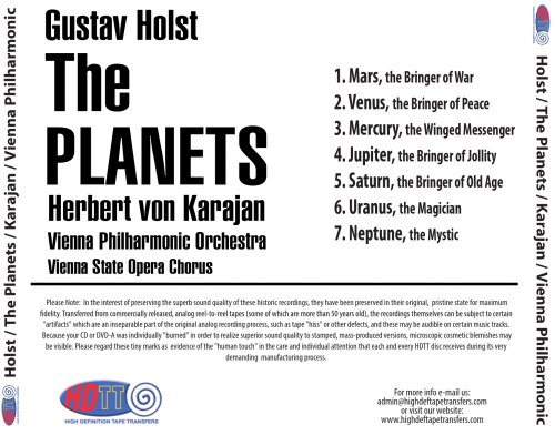 Herbert von Karajan - Gustav Holst: The Planets (1961) [2014] Hi-Res