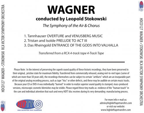 Leopold Stokowski - Leopold Stokowski Conducts Wagner (1961) [2016] Hi-Res