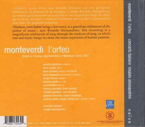 Concerto Italiano, Rinaldo Alessandrini - Monteverdi: L'Orfeo (2007)