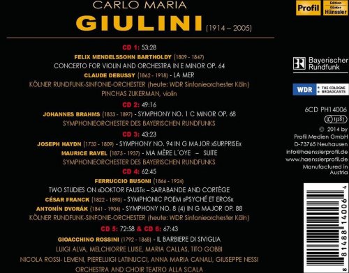 Carlo Maria Giulini - Carlo Maria Giulini Box Set [6CD] (2014)