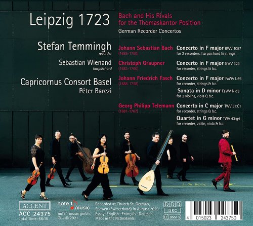 Capricornus Consort Basel, Stefan Temmingh - Leipzig 1723 (2021)