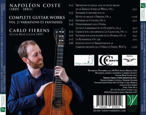 Carlo Fierens - Napoléon Coste: Complete Guitar Works Vol. 2, Variations et Fantaisies (2021)