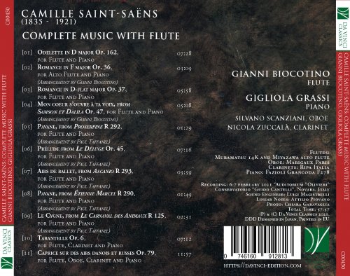 Gianni Biocottino, Gigliola Grassi, Nicola Zuccalà, Silvano Scanziani - Saint-Saëns: Complete Music with Flute (2021)
