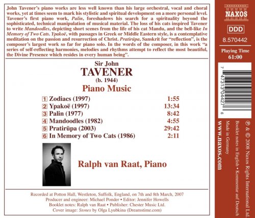 Ralph van Raat - Tavener-Piano Music: Pratirūpa; Ypakoë; Palin; Mandoodles (2008)