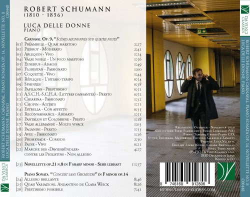 Luca Delle Donne - Schumann: Carnaval, Op. 9 - Piano Sonata, Op. 14 - Novellette No. 8, Op. 21 (2021)