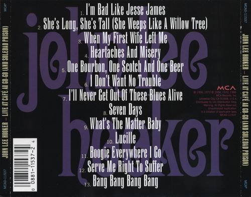 John Lee Hooker - Live At The Cafe Au Go-Go (And Soledad Prison) (1996)