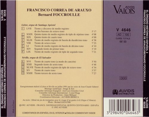 Bernard Foccroulle - Francisco Correa de Arauxo: El Órgano Histórico Español Vol.2 (1992)