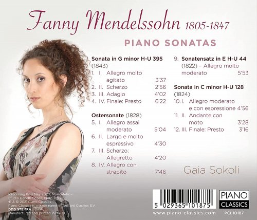 Gaia Sokoli - Fanny Mendelssohn: Piano Sonatas (2021) [Hi-Res]
