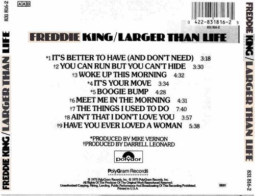 Freddie King - Larger Than Life (1975)