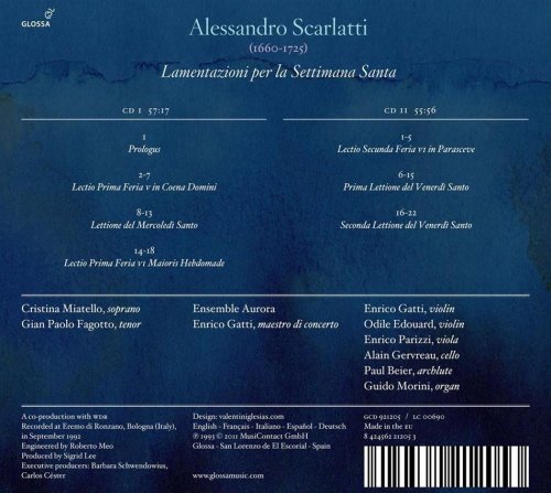 Enrico Gatti - Alessandro Scarlatti: Lamentazioni per la Settimana Santa (2011)