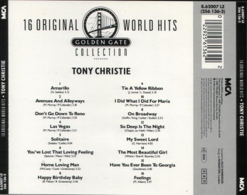 Tony Christie - 16 Original World Hits (1989)