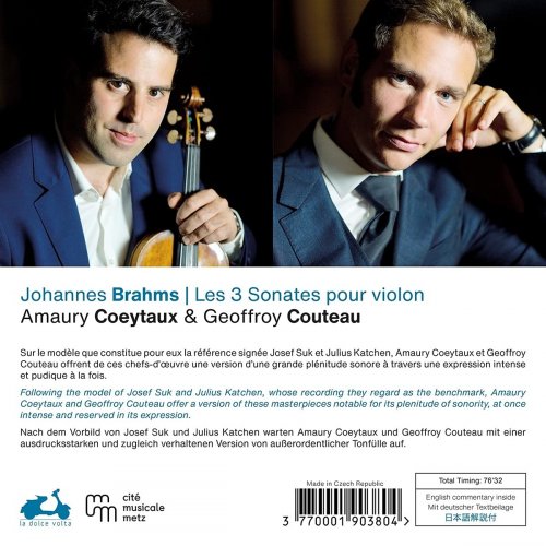 Amaury Coeytaux, Geoffroy Couteau - Brahms: The Violin Sonatas (2021) [Hi-Res]