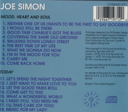 Joe Simon - Mood, Heart And Soul / Today (Reissue) (1991)