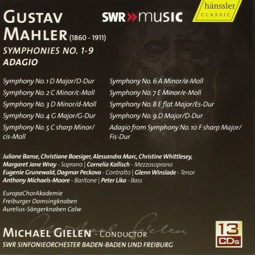 SWR Sinfonieorchester des Südwestrundfunks, Michael Gielen - Mahler: Symphonies Nos. 1-9 [13CD] (2000)