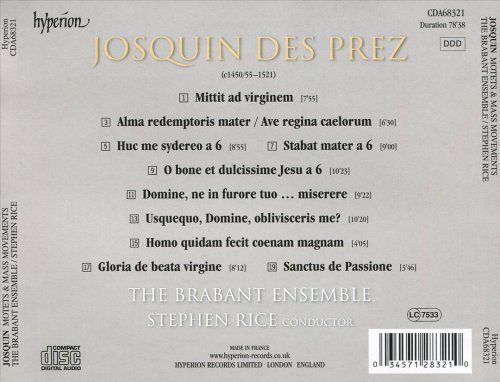 The Brabant Ensemble & Stephen Rice - Josquin: Motets & Mass movements (2021) CD-Rip