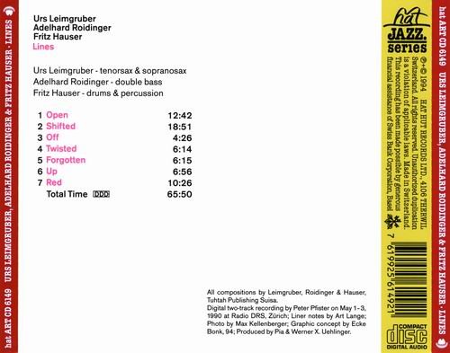 Urs Leimgruber, Adelhard Roidinger & Fritz Hauser - Lines (1994)