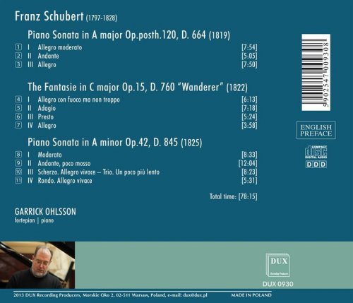 Garrick Ohlsson - Schubert: Piano Sonatas Nos. 13, 16 & Wanderer Fantasy (2014)