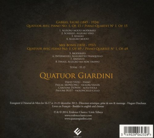 Quatuor Giardini - Fauré & Bonis: Piano Quartets (2014) [Hi-Res]