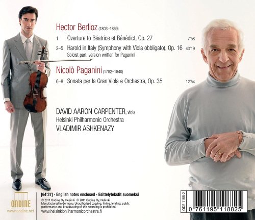 David Aaron Carpenter, Helsinki Philharmonic Orchestra, Vladimir Ashkenazy - Berlioz: Harold in Italy - Paganini: Sonata per la grand viola e orchestra (2011)