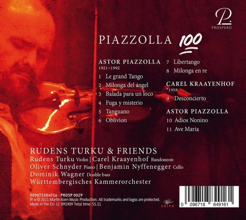 Rudens Turku, Carel Kraayenhof & Oliver Schnyder - Astor Piazzolla 100 (2021) [Hi-Res]