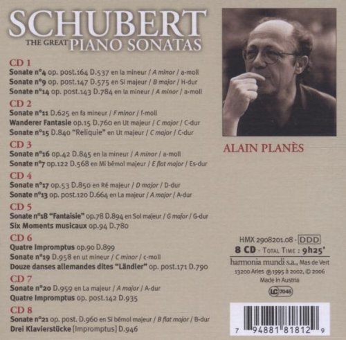 Alain Planes - Schubert: Great Piano Sonatas (2006) [8CD Box Set]