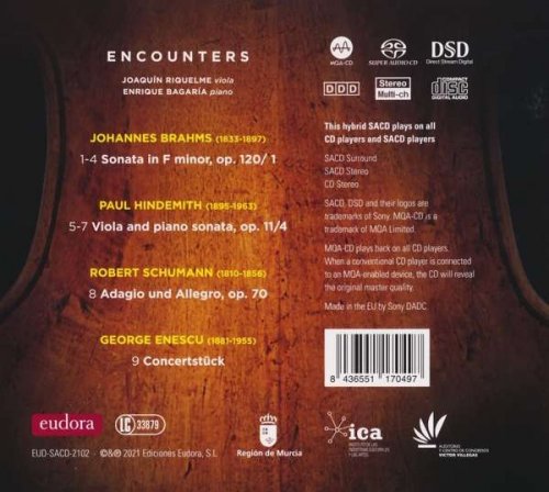 Joaquín Riquelme & Enrique Bagaría - Encounters - Music for Viola and Piano (2021) [DSD & Hi-Res]