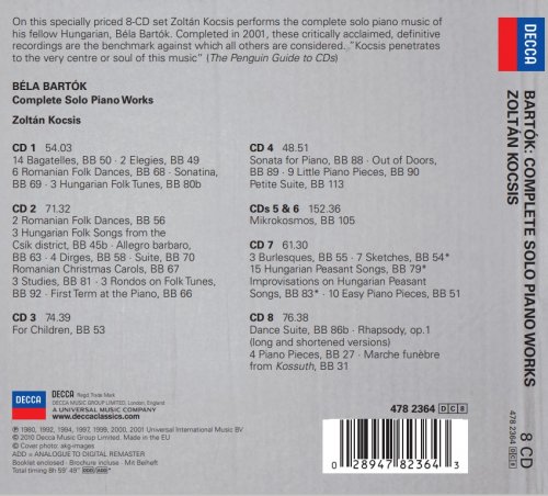 Zoltan Kocsis - Bartok: Complete Solo Piano Works (2010) [8CD Box Set]