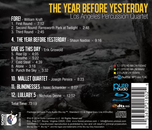 Los Angeles Percussion Quartet - The Year Before Yesterday (2014) [Hi-Res]