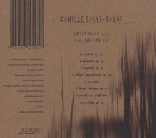 Luigi Piovano and Luisa Prayer - Camille Saint-Saëns: Sonate No. 1, Op. 32 & Suite Op. 16 (2004) [Hi-Res]