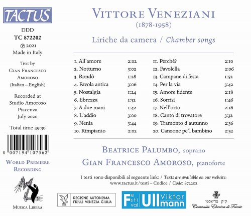 Beatrice Palumbo, Gian Francesco Amoroso - Veneziani: Liriche da camera (2021) [Hi-Res]