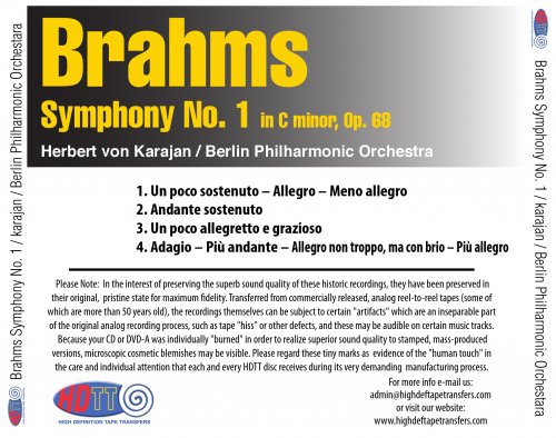 Herbert Von Karajan - Brahms: Symphony No. 1 (1963) [2016 Hi-Res]