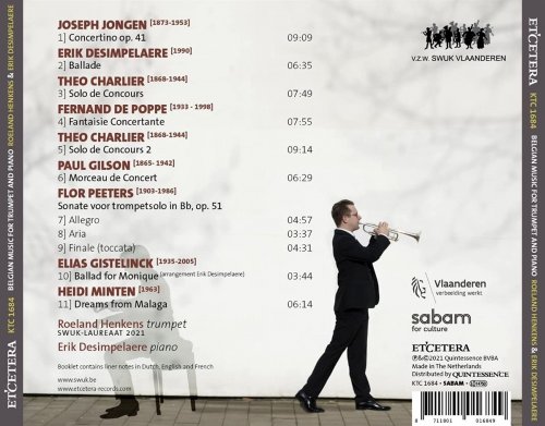 Roeland Hendrikx, Erik Desimpelaere - Belgian Music For Trumpet and Piano (2021)