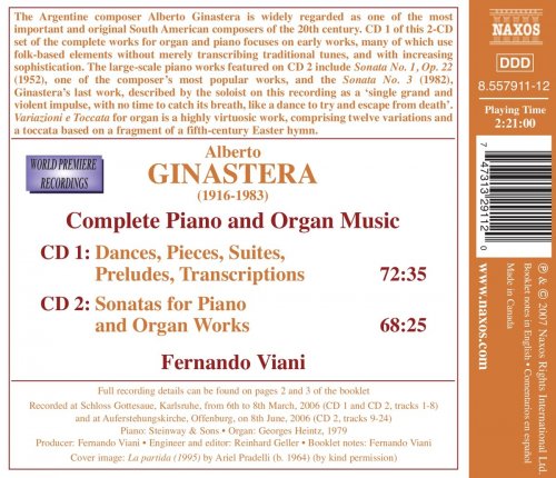 Fernando Viani - Ginastera: Complete Piano and Organ Music (2007)