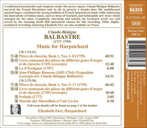 Elizabeth Farr - Balbastre: Music for Harpsichord (2010)