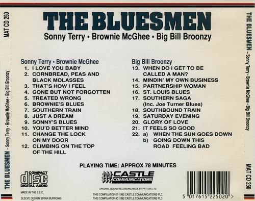 Sonny Terry, Brownie McGhee, Big Bill Broonzy - The Bluesmen (1992)