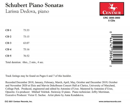 Larissa Dedova - Schubert: Piano Sonatas [5CD] (2021) [Hi-Res]