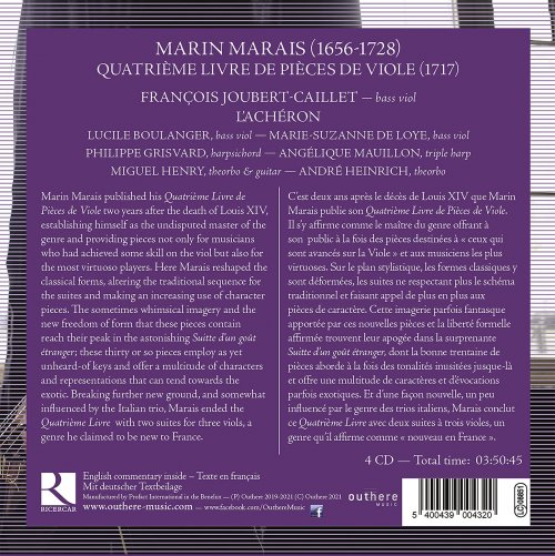 L'Achéron & François Joubert-Caillet - Marais: Quatrième livre de pièces de viole (2021) [Hi-Res]