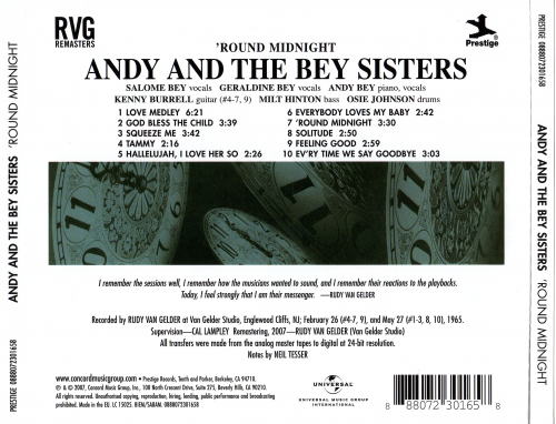 Andy and The Bey Sisters - 'Round Midnight (1965) [2007 RVG Remasters]