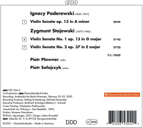 Piotr Pławner, Piotr Sałajczyk - Paderewski & Stojowski: Violin Sonatas (2021)