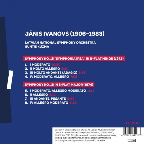 Latvian National Symphony Orchestra, Guntis Kuzma - Ivanovs: Symphonies Nos. 15 & 16 (2021) [Hi-Res]