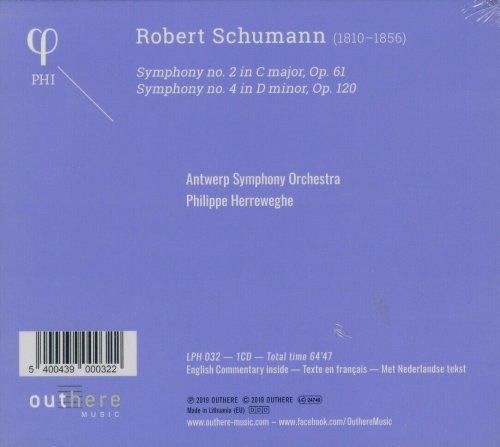 Antwerp Symphony Orchestra, Philippe Herreweghe - Schumann: Symphonies Nos. 2 & 4 (2019) CD-Rip