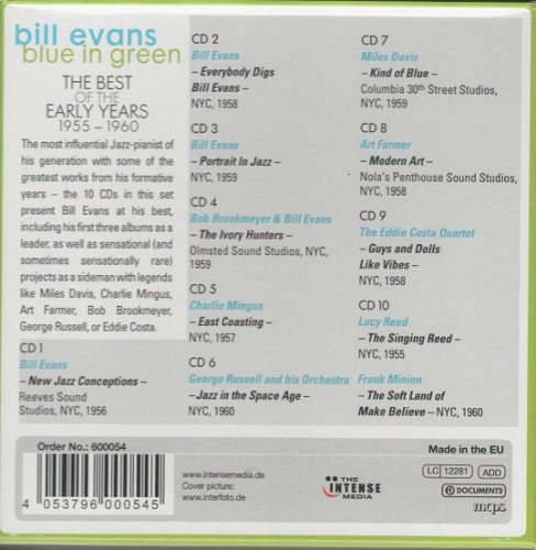 Bill Evans - Blue In Green: The Best Of The Early Years 1955-1960 (10CD, 2013)