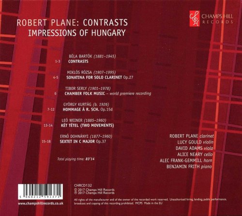 Robert Plane, Lucy Gould, David Adams, Alice Neary, Alec Frank-Gemmill, Benjamin Frith - Contrasts: Impressions of Hungary (2017)