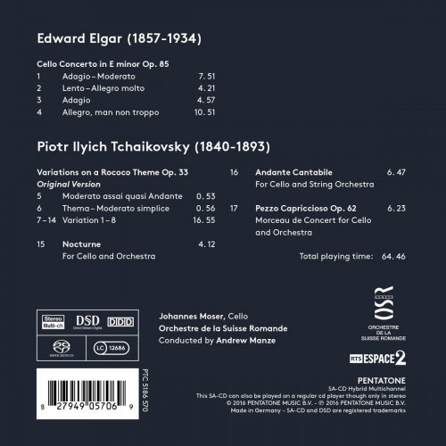 Johannes Moser - Elgar & Tchaikovsky: Cello Works (2017) [DSD & Hi-Res]